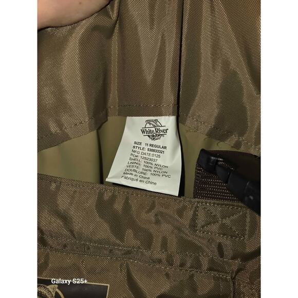 White River Fly Shop Three Forks Lug Sole Chest Waders for Men Size 11 Regular - Picture 3 of 4